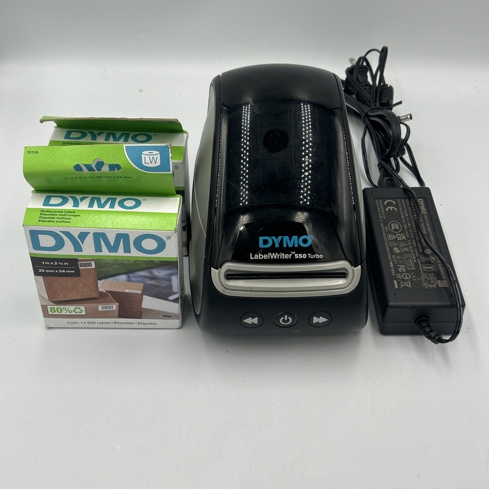 DYMO LabelWriter 550 Turbo Black Label Printer Writer 2 New Boxes Labels Works